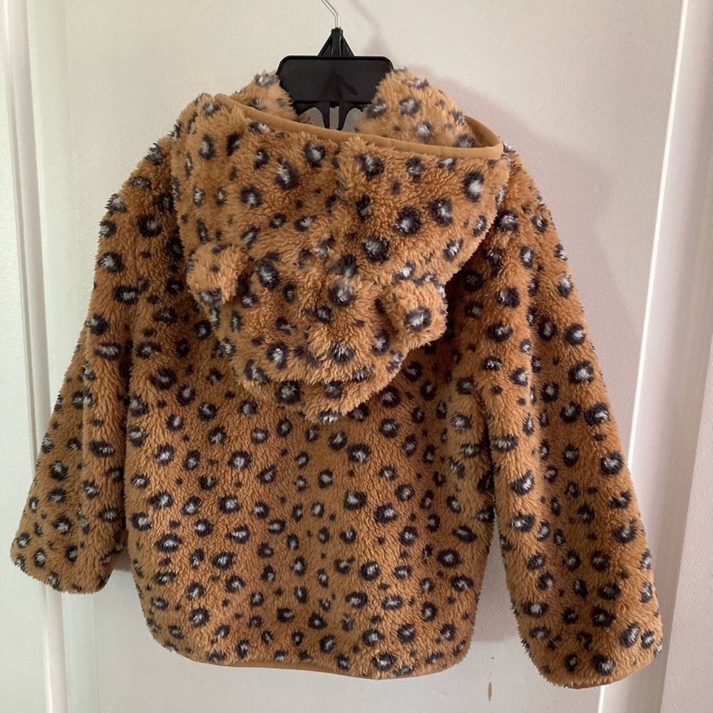 Toddler Fleece Leopard Jacket - Picture 2 of 3